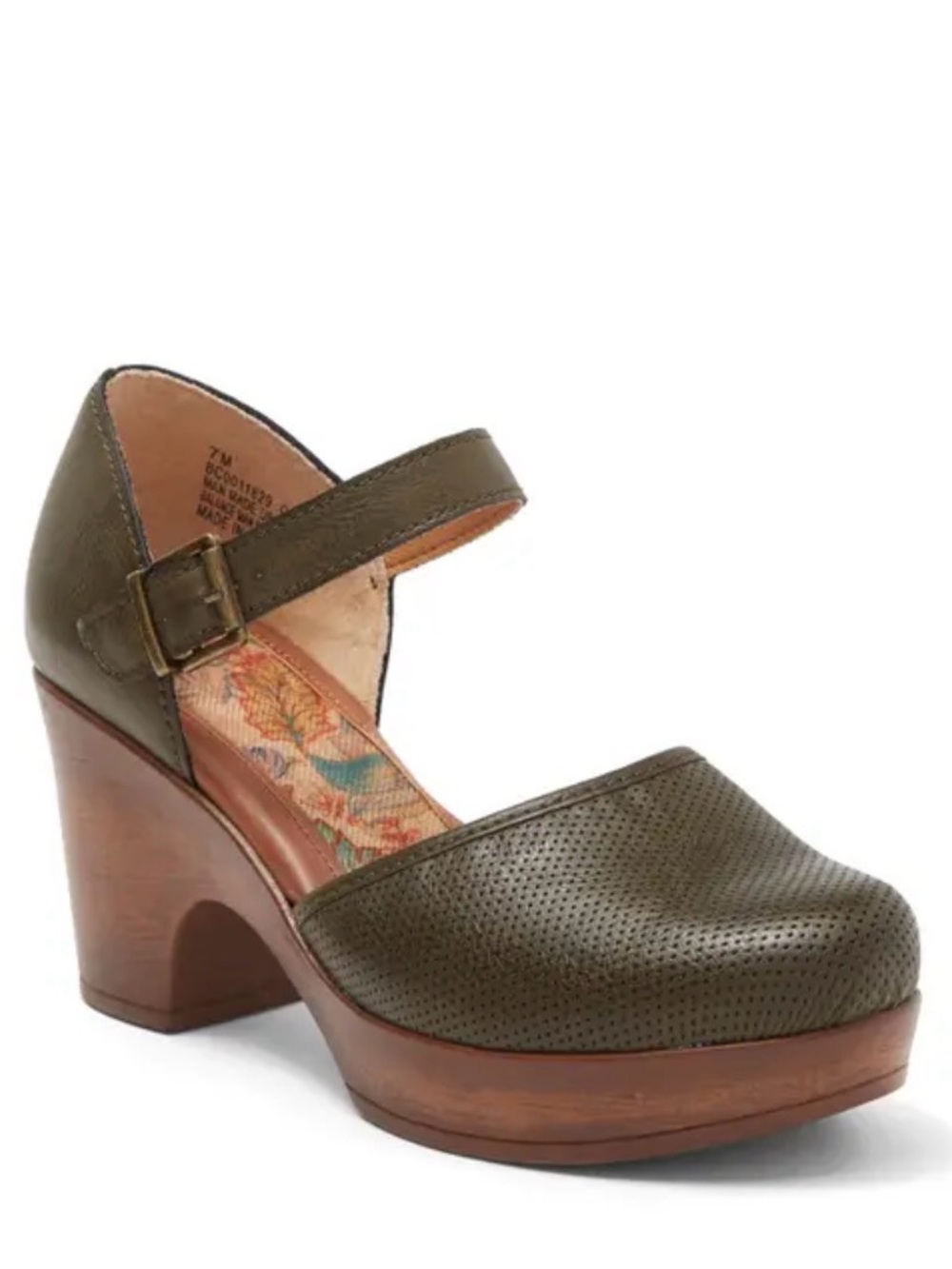 B.O.C. by Born Gia Olive Green Chunky Platform Heels Size 9